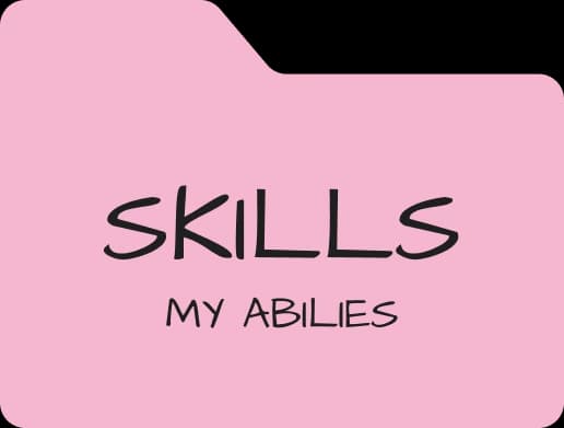 Folder z napisem Skills